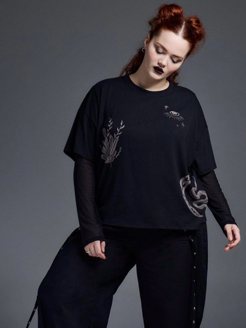 Torrid Nightfall Heritage Jersey Oversized Graphic Tee